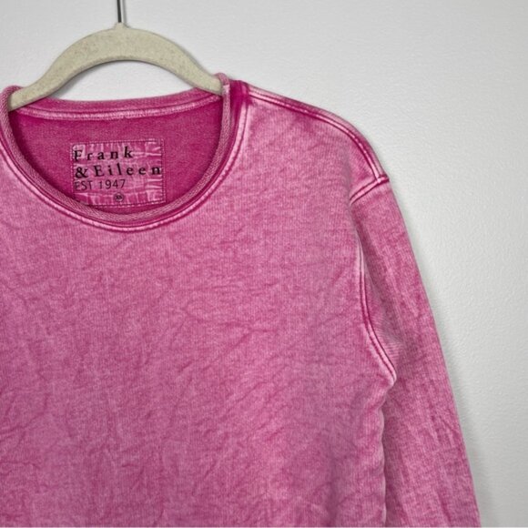 Frank & Eileen James Boyfriend Crew Neck Sweatshirt in Mineral‎ Pink - Picture 2 of 12
